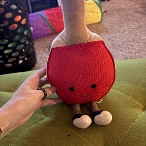 Jellycat Red and Tan Plush Toy